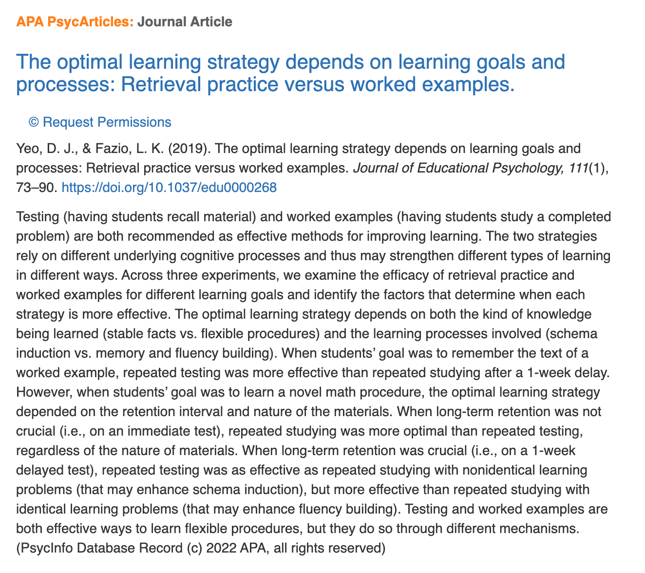 5 Free Research Reads On... Retrieval Practice